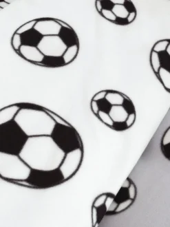 Catherine Lansfield Grey Spot Football Cosy Fleece Reversible Duvet Cover Set Best