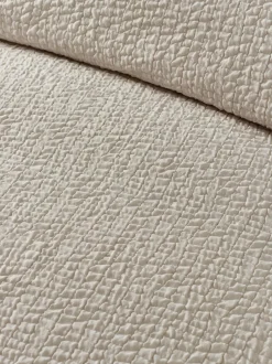 Catherine Lansfield Crinkle Seersucker Duvet Cover Set Natural Discount