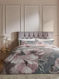 Catherine Lansfield Pink Dramatic Floral Duvet Cover And Pillowcase Set Hot