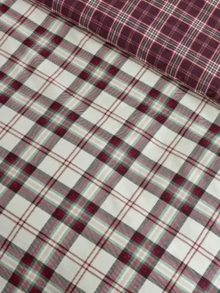 Catherine Lansfield Kelso Check Easy Care Duvet Cover and Pillowcase Set Plum Sale