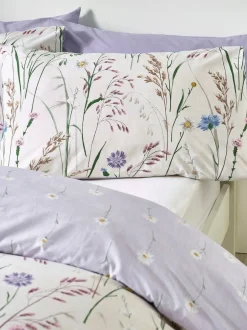 Catherine Lansfield Purple Grasmere Floral Reversible Duvet Cover Set Best