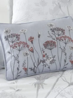 Catherine Lansfield Meadowsweet Cushion White / Grey Discount