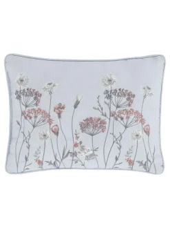 Catherine Lansfield Meadowsweet Cushion White / Grey Discount