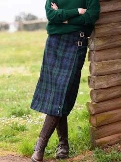 Celtic & Co. Midi Celt Kilt Skirt Green