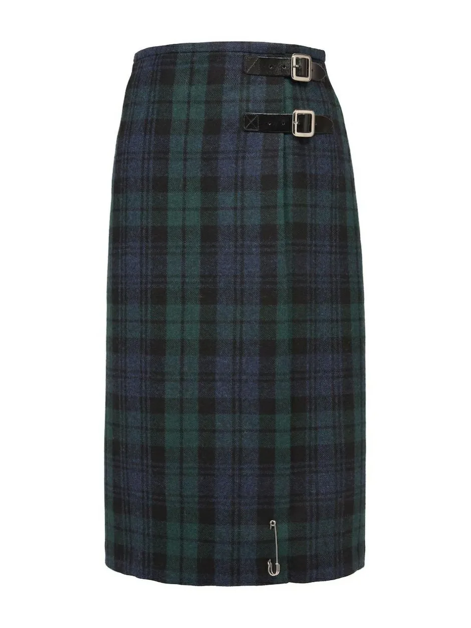 Celtic & Co. Midi Celt Kilt Skirt Green