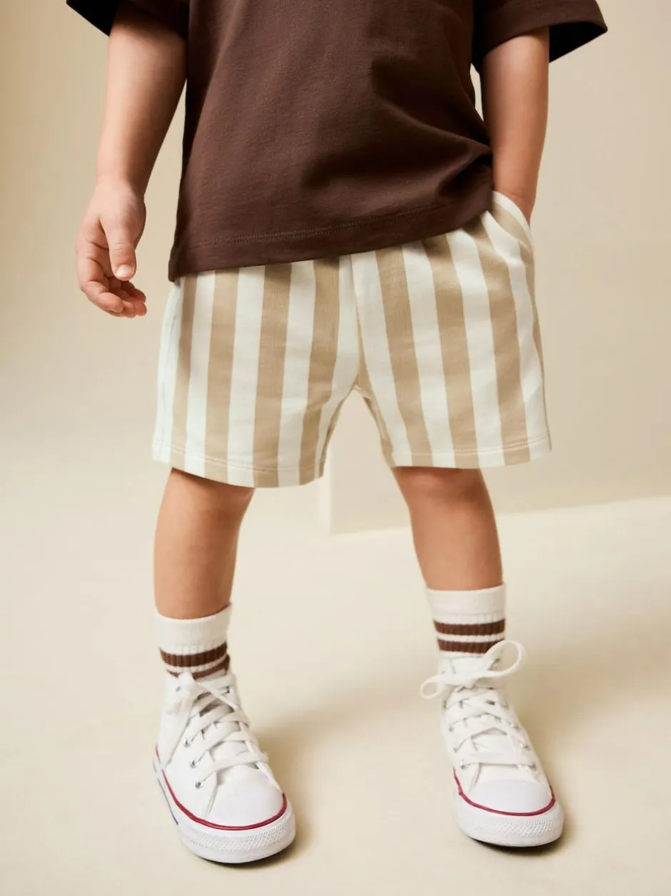 Next Jersey Shorts (3mths-7yrs) Cement/Ecru Stripe Discount