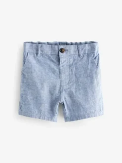 Next Chambray Blue Chino Shorts (3mths-7yrs) Online