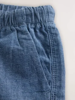 Next Chambray Blue Pull On Shorts (3mths-7yrs) Sale