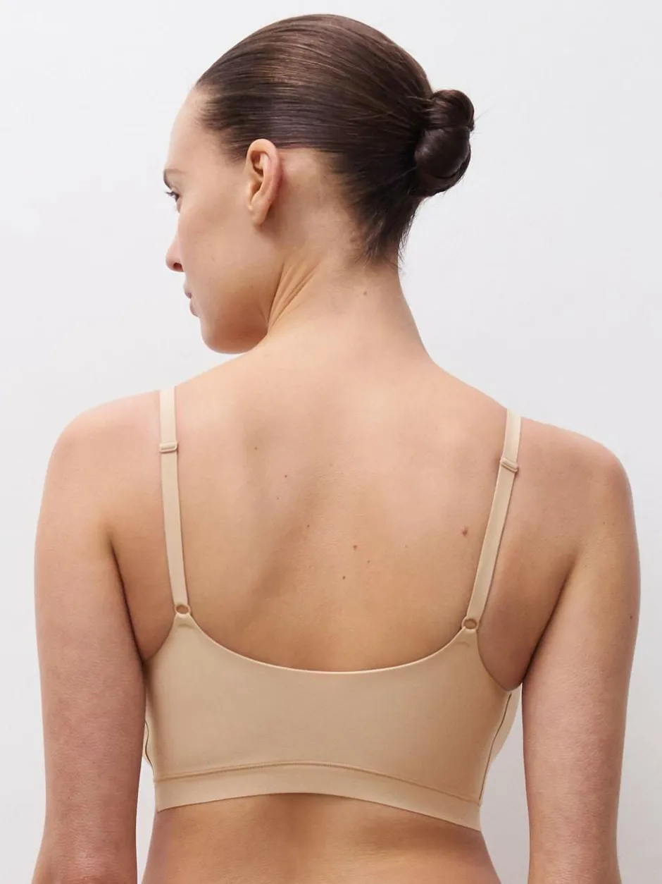 Chantelle Soft Stretch Seamless Padded Bralette Bra Nude Best