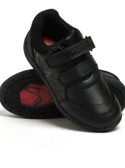 Character Black Spider-Man Boys School Shoes Hot