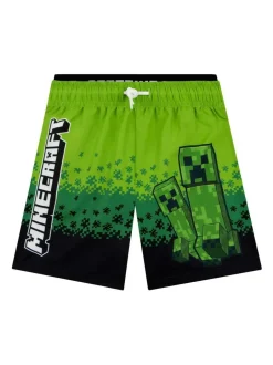 Character Green Minecraft Creeper Swimming Trunks Clearance