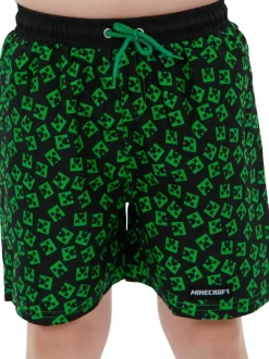 Character Green Minecraft Swim Shorts Outlet