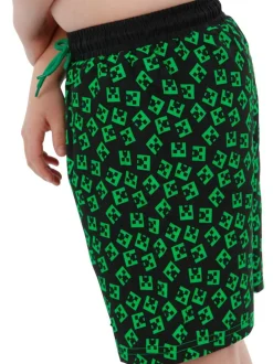 Character Green Minecraft Swim Shorts Outlet