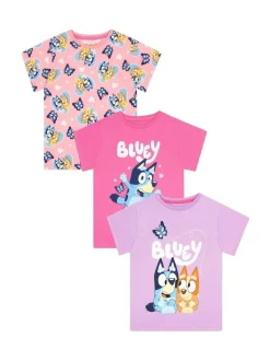 Character Pink Girls 100% Cotton T-Shirts 3 Pack Outlet