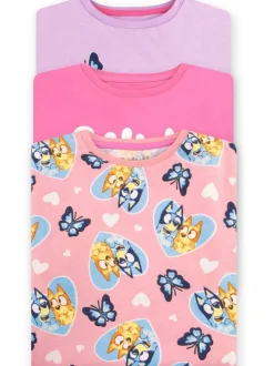 Character Pink Girls 100% Cotton T-Shirts 3 Pack Outlet