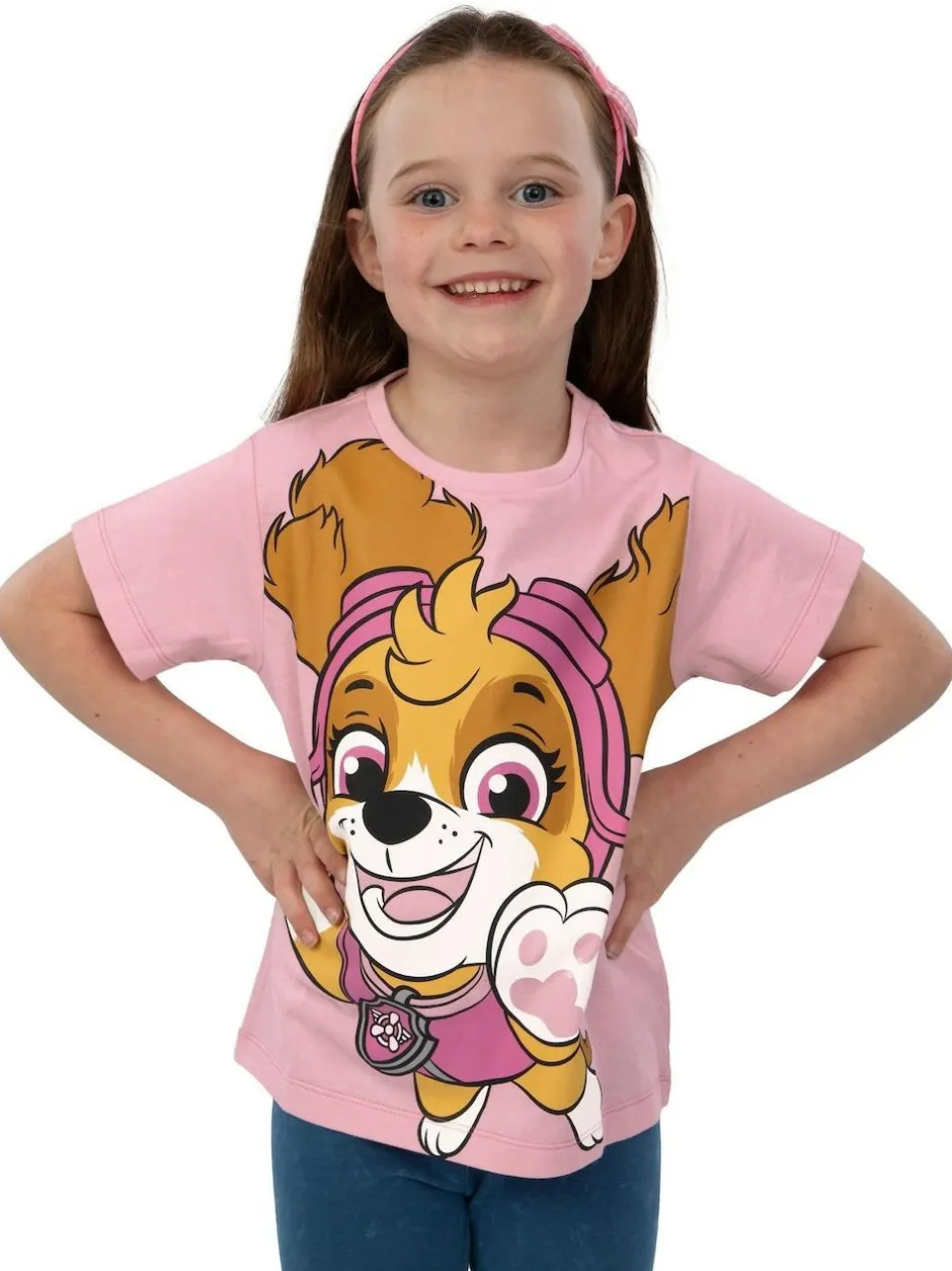 Character Pink Girls PAW Patrol T-Shirts 2 Pack Hot