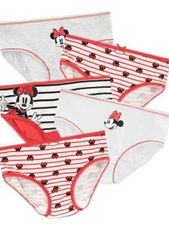 Character Red Minnie Mouse 100% Cotton Briefs 5 Pack Clearance