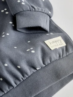 Next Charcoal Grey & Cream Baby Sweatshirt & Joggers 6 Piece Set (0mths-2yrs) Charcoal Grey & Cream Clearance