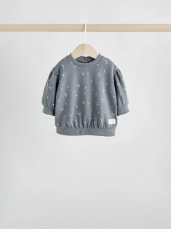 Next Charcoal Grey & Cream Baby Sweatshirt & Joggers 6 Piece Set (0mths-2yrs) Charcoal Grey & Cream Clearance