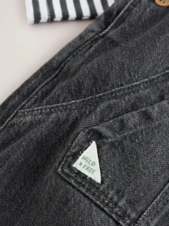 Next Baby Denim Dungarees and Bodysuit Set (0mths-2yrs) Charcoal Grey Best