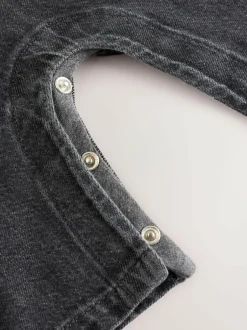 Next Baby Denim Dungarees and Bodysuit Set (0mths-2yrs) Charcoal Grey Best