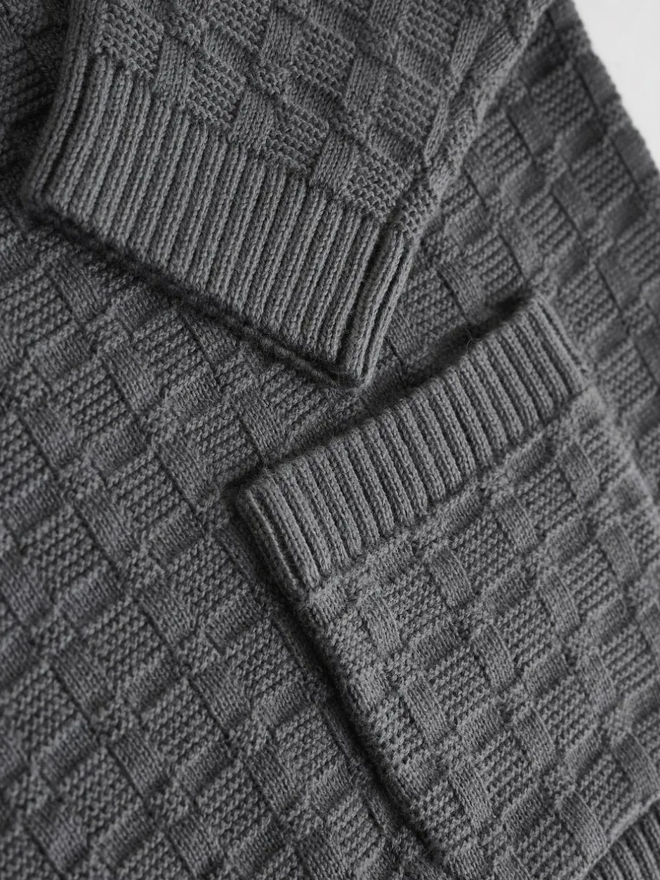 Next Baby Textured Knitted 100% Cotton Jumper and Leggings Set (0mths-3yrs) Charcoal Grey Discount