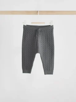 Next Baby Textured Knitted 100% Cotton Jumper and Leggings Set (0mths-3yrs) Charcoal Grey Discount