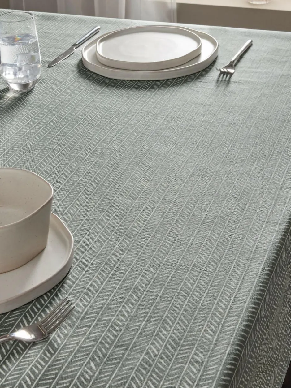 Next Charcoal Grey Chevron Wipe Clean Tablecloth Sale
