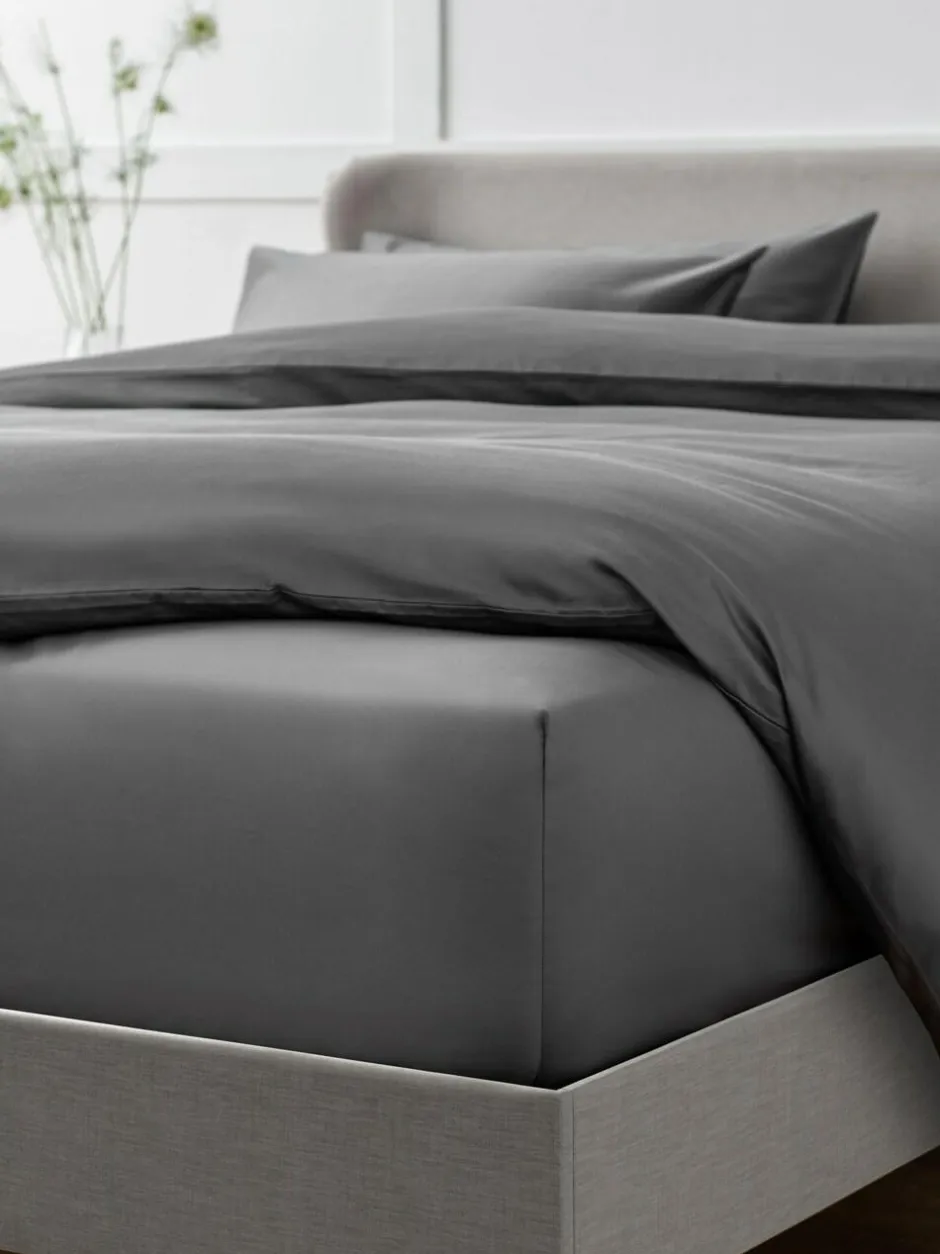 Next Charcoal Grey Collection Luxe 400 Thread Count Egyptian Deep Fitted Cotton Sateen Sheet Sale