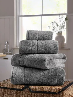 Next Charcoal Grey Egyptian Cotton Luxe Heavy Weight Towel New