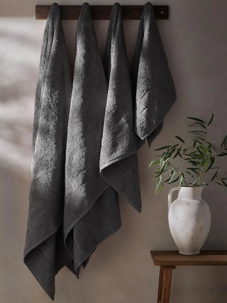 Next Charcoal Grey Egyptian Cotton Luxe Heavy Weight Towel New