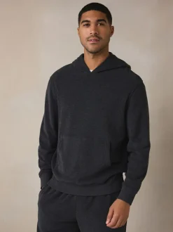Next Charcoal Grey Hooded Towelling Pyjamas Set Clearance