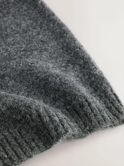 Next Knitted Bonnet Hat Charcoal Grey Hot