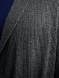 Next Lightweight Waffle Dressing Gown Charcoal Grey Outlet