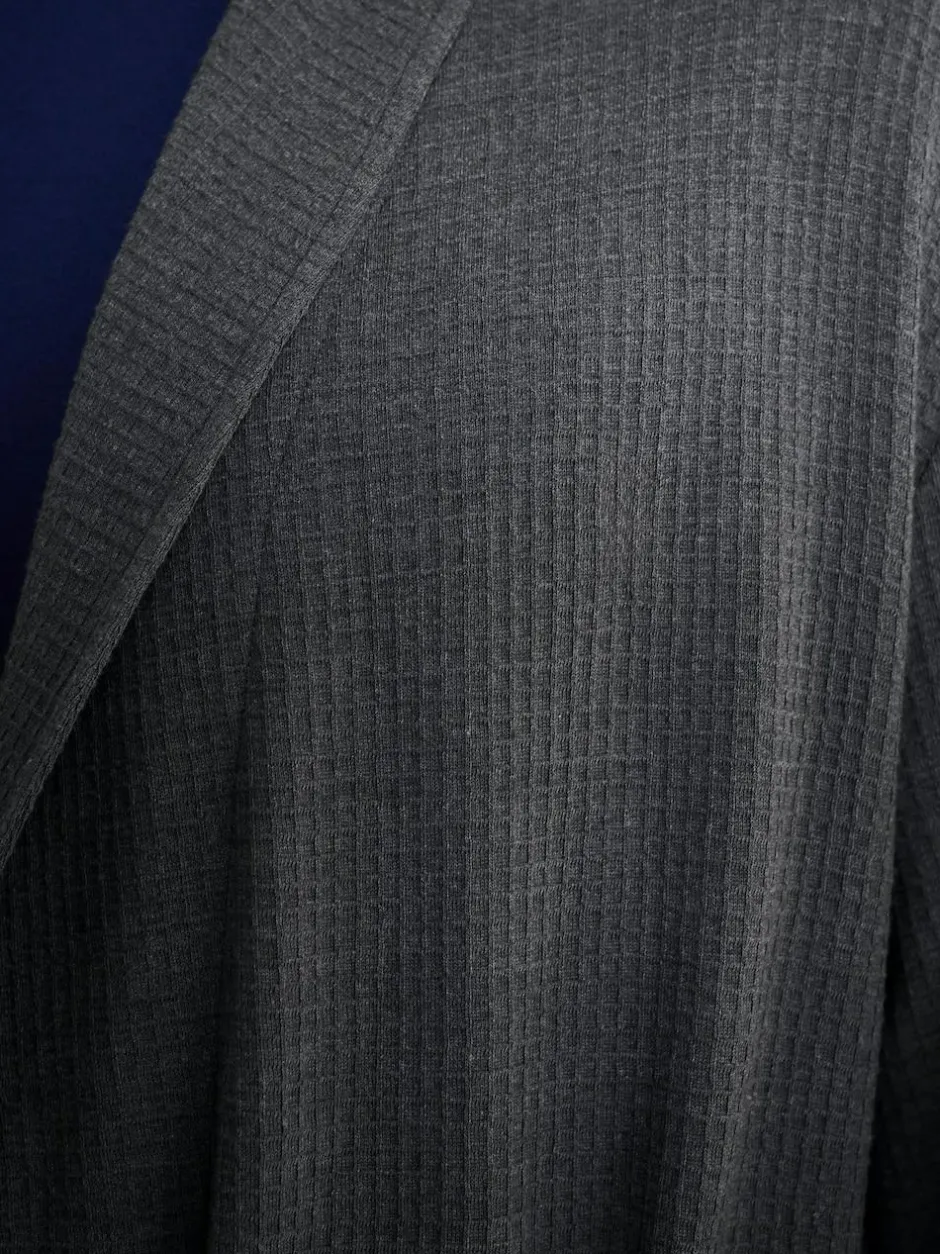 Next Lightweight Waffle Dressing Gown Charcoal Grey Outlet