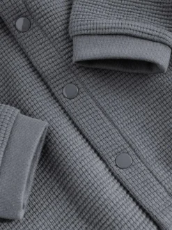 Next Lightweight Textured Jersey Baby Jacket (0mths-2yrs) Charcoal Grey New
