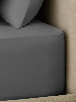 Next Charcoal Grey Non Iron Simply Soft Extra Deep Fitted Sheet Outlet