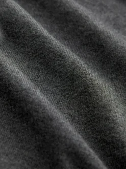Next Plain Regular Fit Cotton Rich Crew Neck Jumper Charcoal Grey Online
