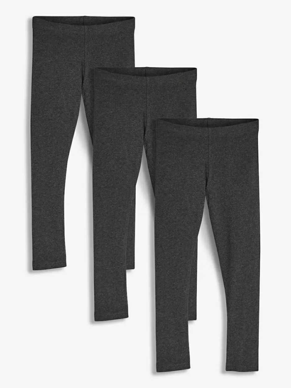 Next Charcoal Grey Regular Fit Leggings 3 Pack (3-16yrs) Best