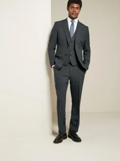Next Regular Fit Essential Suit Waistcoat Charcoal Grey Outlet