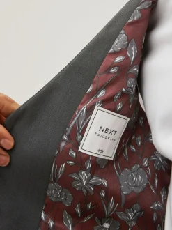 Next Regular Fit Waistcoat Charcoal Grey Discount