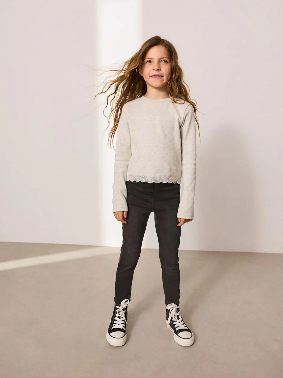 Next Regular Length Stretch Jeggings (3-16yrs) Charcoal Grey Clearance