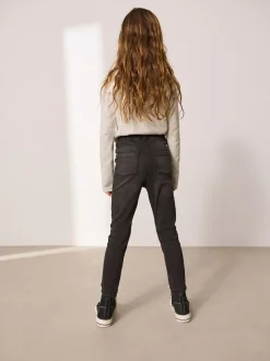 Next Regular Length Stretch Jeggings (3-16yrs) Charcoal Grey Clearance