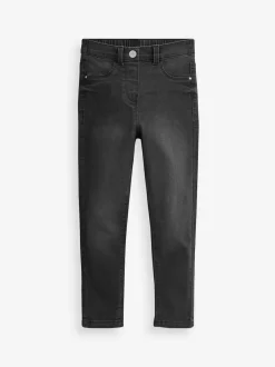 Next Regular Length Stretch Jeggings (3-16yrs) Charcoal Grey Clearance