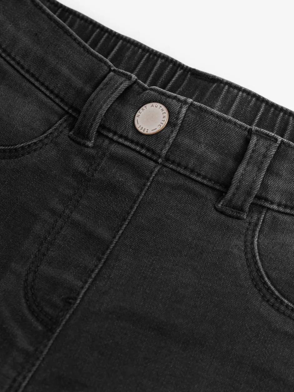 Next Regular Length Stretch Jeggings (3-16yrs) Charcoal Grey Clearance