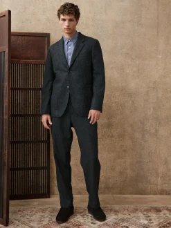 Next Relaxed Fit Wool Blend Suit Jacket Charcoal Grey New
