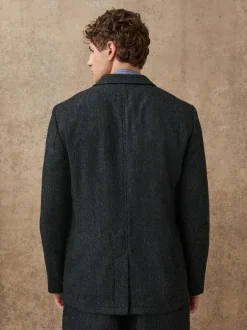 Next Relaxed Fit Wool Blend Suit Jacket Charcoal Grey New