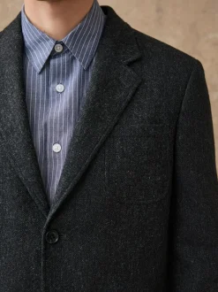 Next Relaxed Fit Wool Blend Suit Jacket Charcoal Grey New