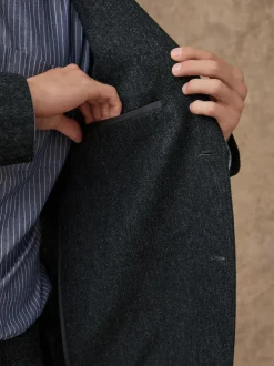 Next Relaxed Fit Wool Blend Suit Jacket Charcoal Grey New