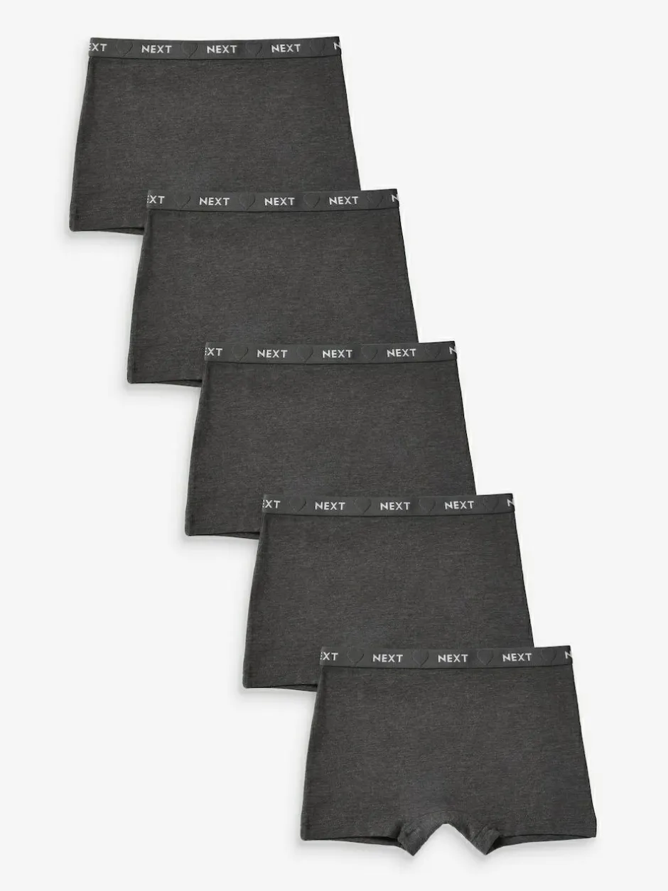 Next Charcoal Grey Short Briefs 5 Pack (2-16yrs)